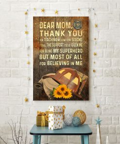 Firefighter Dear Mom Thank You Posterc
