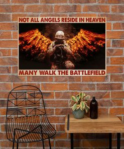 Firefighter Not All Angels Reside In Heaven Many Walk The Battlefield Posterz