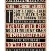 Garage Rules My Tools My Rules Poster