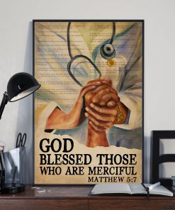 God blessed those who are merciful matthew 5 7 posterx