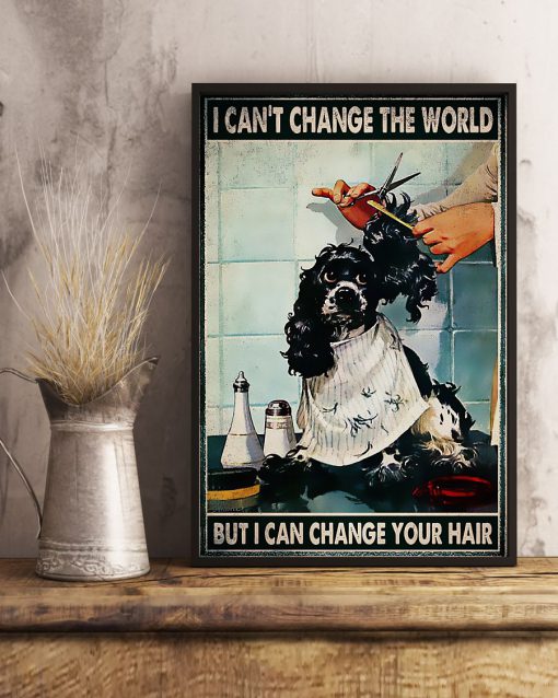 Hairdresser I Can't Change The World But I Can Change Your Hair Posterc