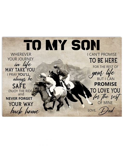 Horse racing To my son wherever your journey in life may take you poster