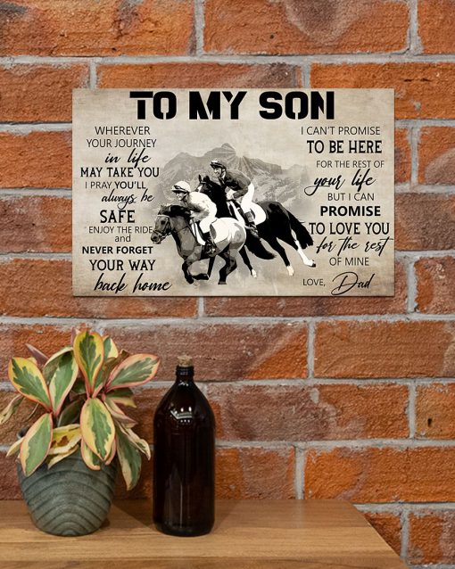 Horse racing To my son wherever your journey in life may take you posterc