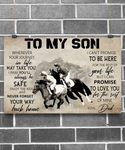 Horse racing To my son wherever your journey in life may take you posterz