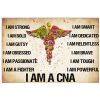 I Am A CNA I am strong I am bold poster