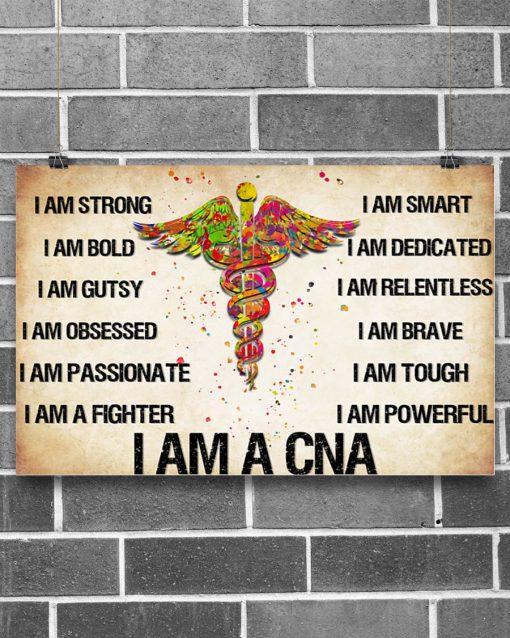 I Am A CNA I am strong I am bold posterz