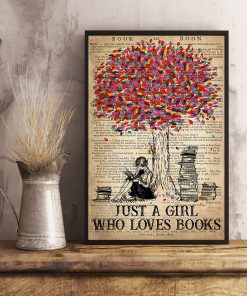 Just A Girl Who Loves Books Posterc