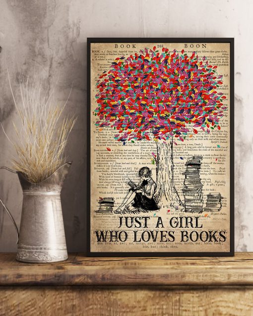 Just A Girl Who Loves Books Posterc