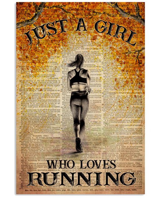 Just a girl who loves running poster