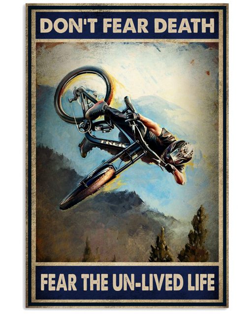 Motocross Don't fear death fear the unlived life poster