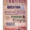 People who think like scientists Don't accept everything without question poster