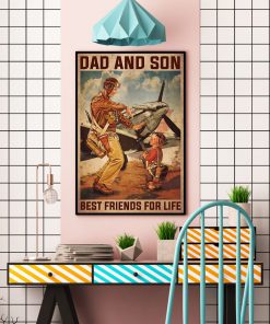 Pilot Dad and son best friends for life posterc
