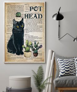 Pot Head Black Cat Gardening Posterz