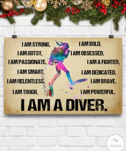 Scuba Diving I Am A Diver Posterx