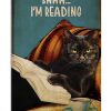 Shhh I'm Reading Cat Poster