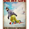 Snowboarding Sometimes i look back on my life and i'm seriously impressed I'm still alive poster