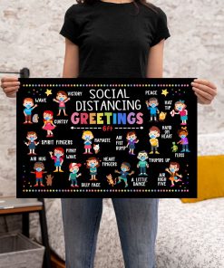 Social Distancing Greetings Poster - 6 Feet Away Posterz