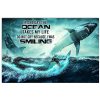 Surfing Shark If one day the ocean takes my life Do not cry because I was smiling poster
