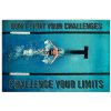 Swimming - Don't Limit Your Challenges Challenge Your Limits Poster