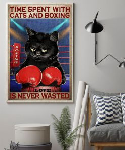 Time spent with cats and boxing is never wasted posterz