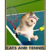 Time spent with cats and tennis is never wasted poster