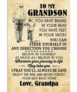 To my grandson You have brains in your head you have feet in you shoes poster