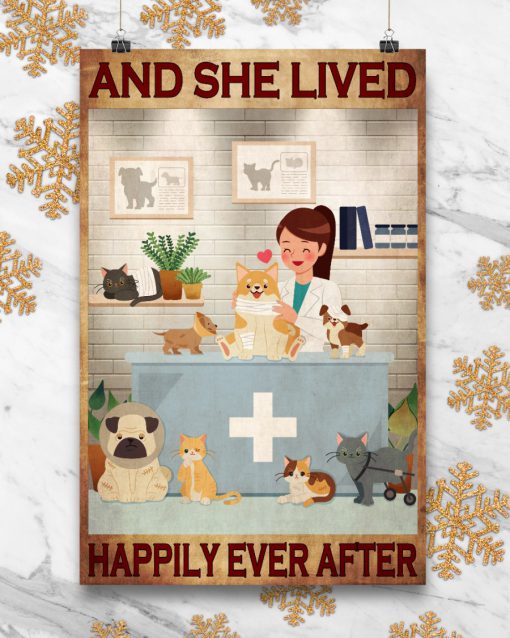 Veterinarian And she lived happily ever after posterc