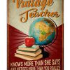 Vintage Teacher Know More Than She Says And Notices More Than You Realized Poster
