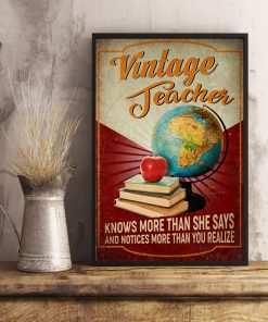 Vintage Teacher Know More Than She Says And Notices More Than You Realized Posterx