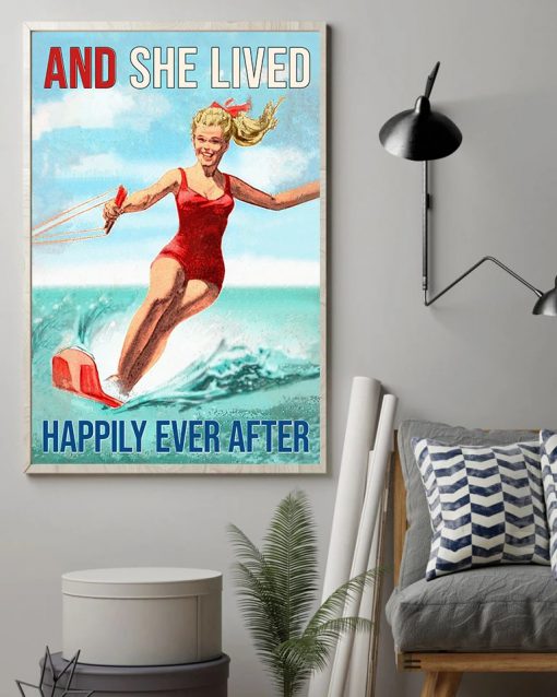 Waterskiing And She Lived Happily Ever After Posterx