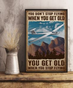 You don't stop flying when you get old you get old when you stop flying posterx