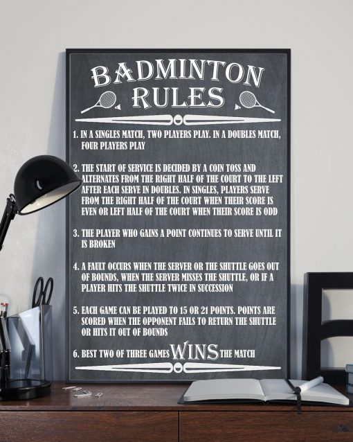 Badminton Rules Posterc