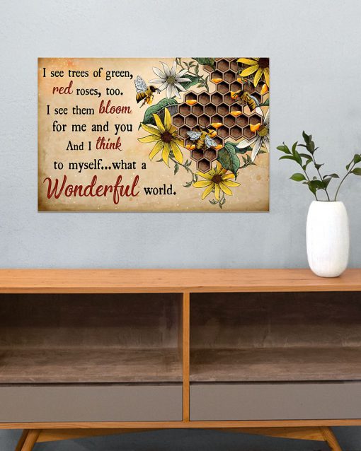 Bee What A Wonderful World Posterc