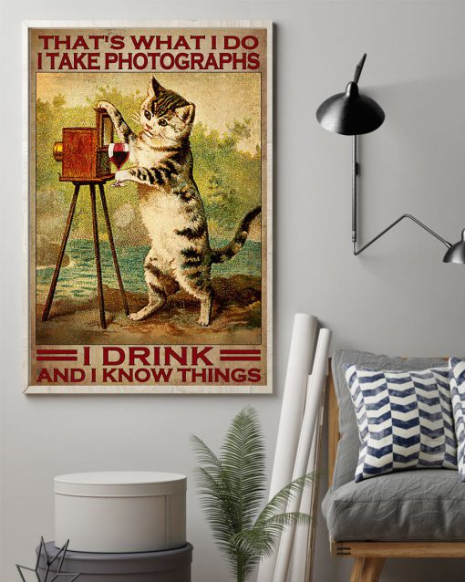 Cat That's What I Do I Talk Photographs I Drink And I Know Things Posterz