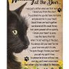 Cat Waiting at the door poem sunflower poster