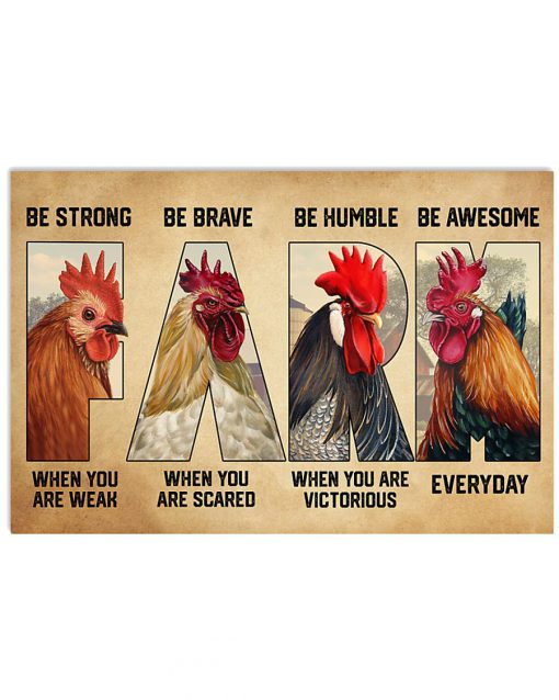 Chicken Farm Be Strong When You Are Weak Poster