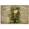 Golf Life Lessons Poster