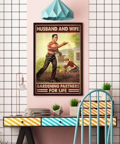 Husband And Wife Gardening Partners For Life Posterc