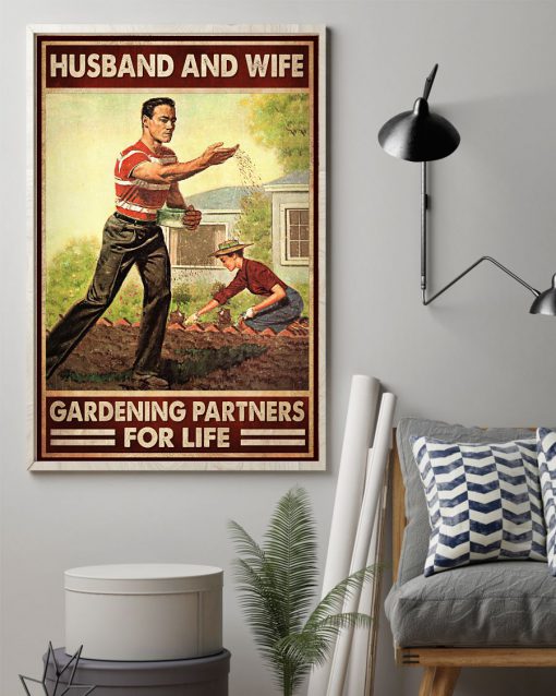 Husband And Wife Gardening Partners For Life Posterz