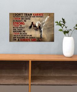 I Don't Train Karate To Fight Bad Guys Or Win Trophies Posterc