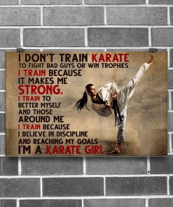 I Don't Train Karate To Fight Bad Guys Or Win Trophies Posterz