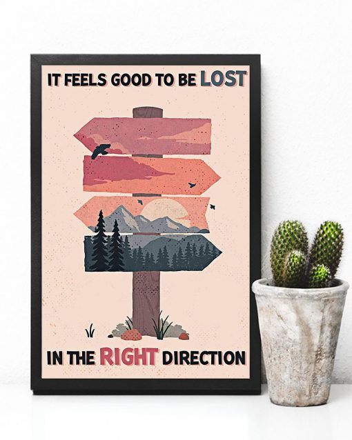 It Feels Good To Be Lost In The Right Direction Poster c