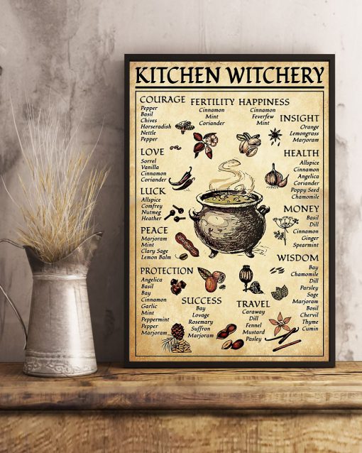 Kitchen Witchery Courage Fertility Happiness Insight Health Posterz