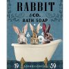 Rabbit And Co Bath Soap 19 Established 59 Wash Your Hands Poster
