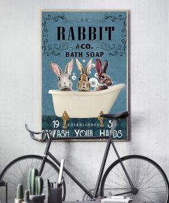 Rabbit And Co Bath Soap 19 Established 59 Wash Your Hands Posterx