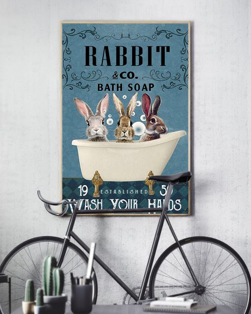 Rabbit And Co Bath Soap 19 Established 59 Wash Your Hands Posterx