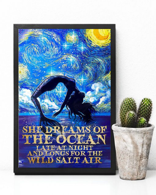 She Dreams Of The Ocean Late At Night And Longs For The Wild Salt Air Posterc