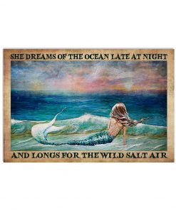 She Dreams Of The Ocean Late At Night Poster