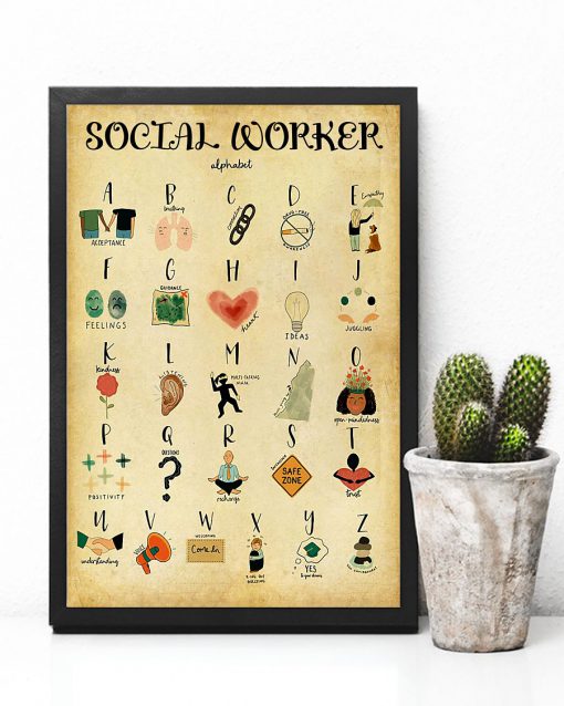 Social Worker Alphabet Posterc