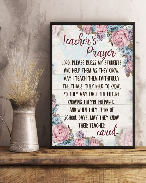 Teacher's Prayer Lord Please Bless My Students Posterc